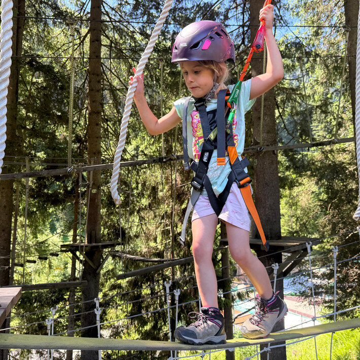 Mini Kids Parcours im Hochseilpark Saalbach Hinterglemm | © Reini Bauböck Mini Kids Parcours im Hochseilpark Saalbach Hinterglemm | © Reini Bauböck