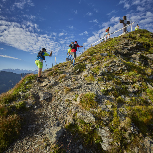 Ascent to the top of the mountain at the Saalbach Trail & Skyrace | © Daniel Roos