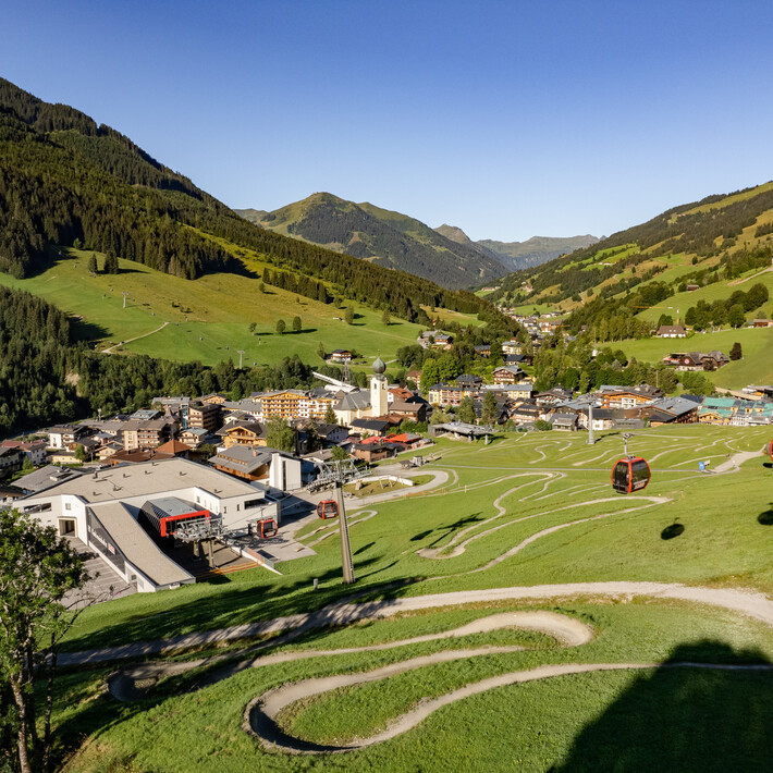 Kohlmaisbahn Luftaufnahme Kohlmaisbahn und Biketrails