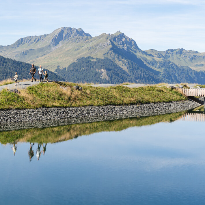 Rosswald Speicherteich am Reiterkogel | © Karin Pasterer Rosswald Speicherteich am Reiterkogel | © Karin Pasterer