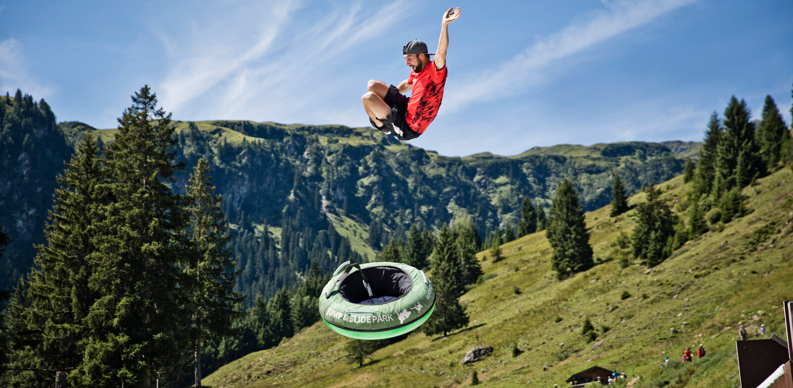 Outdoor jump and slide