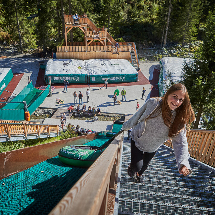 Outdoor slip and slide | © saalbach.com , Mirja Geh Outdoor slip and slide | © saalbach.com , Mirja Geh