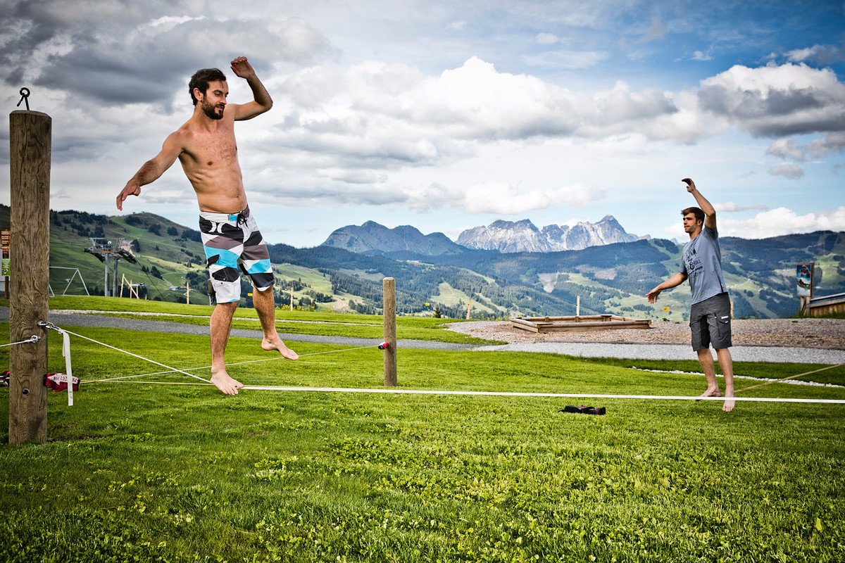 Slackline Parcours Infrastructure in Saalbach Hinterglemm