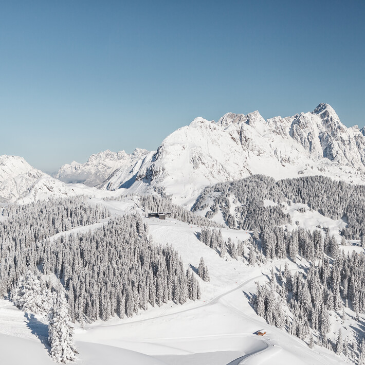Berglandschaft in Saalbach | © TVB Saalbach Hinterglemm, Christian Wöckinger Berglandschaft in Saalbach im Winter | © TVB Saalbach Hinterglemm, Christian Wöckinger