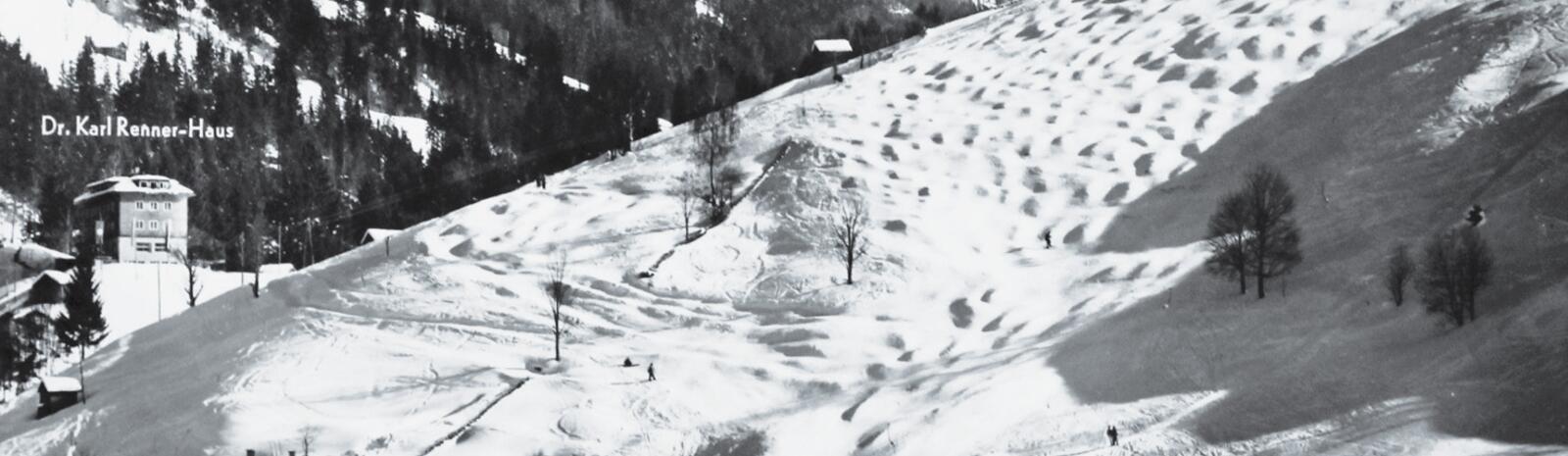 Der erste Lift auf den Zwölferkogel