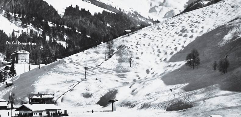 Der erste Lift auf den Zwölferkogel