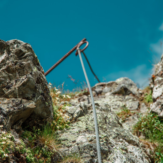 Seilsicherung am Hochsaalbachkogel | © Thorsten Günthert