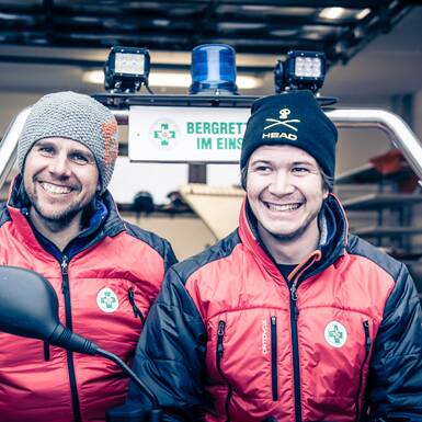 Markus and Fritz from the alpine rescue team of Saalbach Hinterglemm | © Edith Danzer