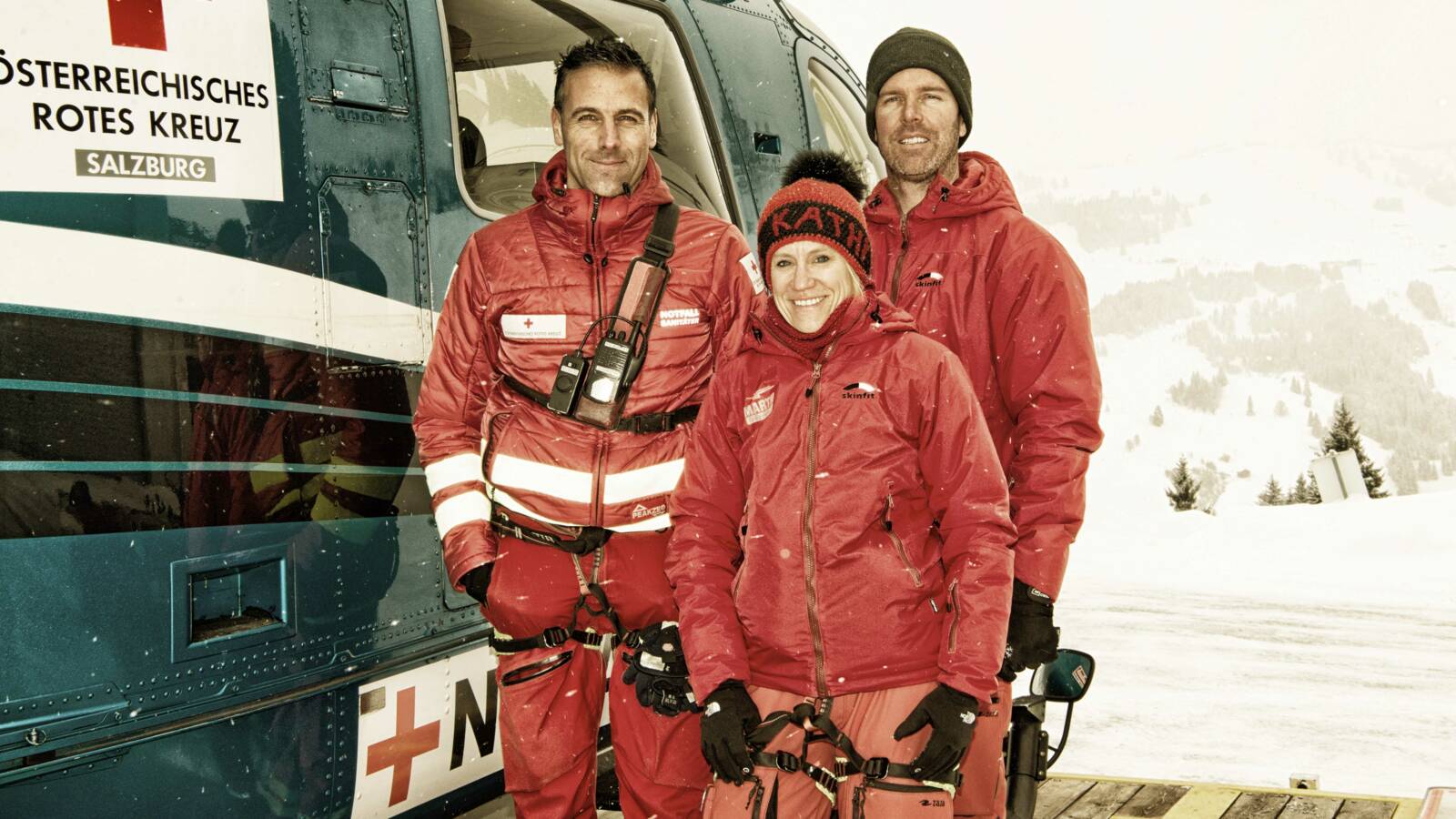 The crew (from left to right):  Toni Voithofer, Dr. Katharina Spora and pilot Shannon Harding | © Edith Danzer