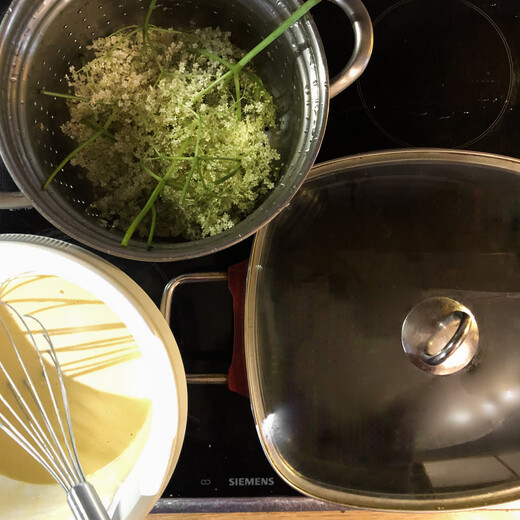 The set-up for our elderflower doughnuts | © saalbach.com The set-up for our elderflower doughnuts | © saalbach.com