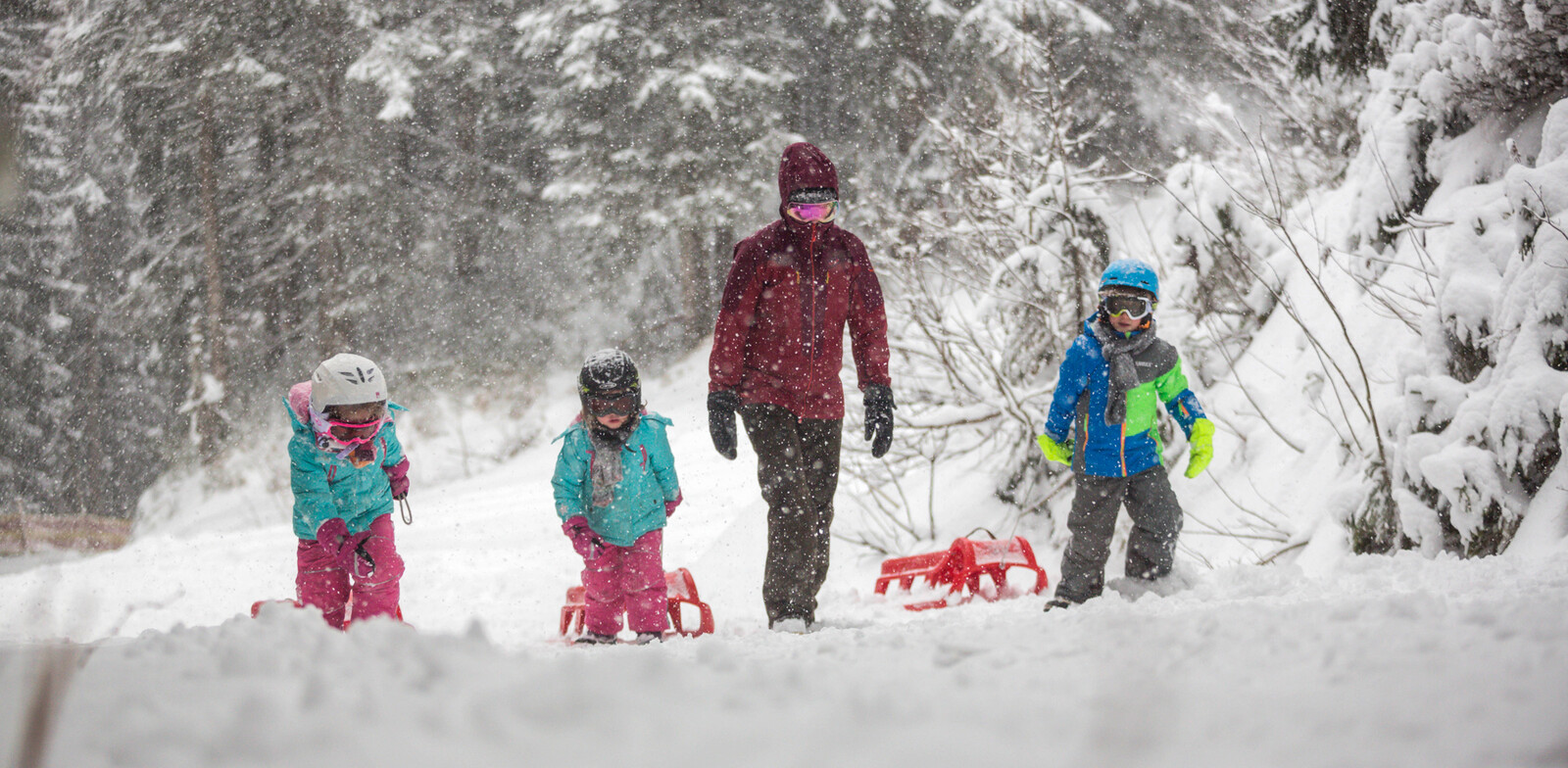 Toboggan fun for kids and parents. | © Heiko Mandl