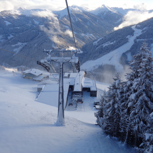 Schönleiten Mittelstation. | © Bergbahnen Saalbach Hinterglemm.