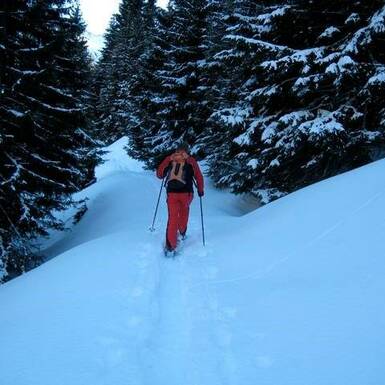 Idyllisches Winterwunderland beim Schneeschuhwandern. | © Privat