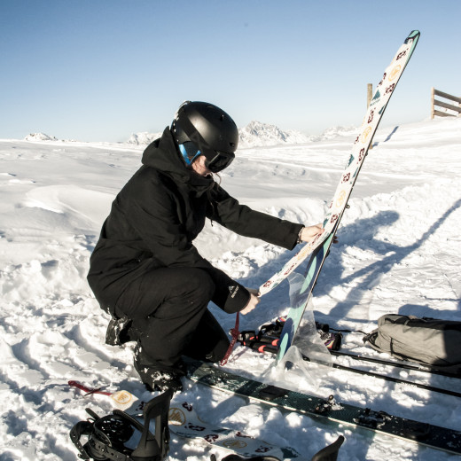 putting the skins on