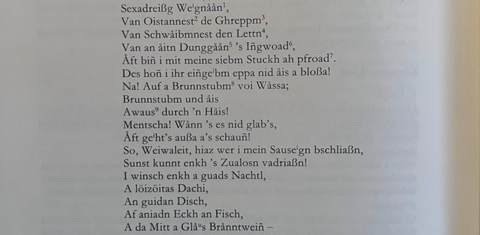 A rhyme in the Pinzgau dialect | © Heimatbuch Saalbach, Privatarchive, Michaela Mitterer