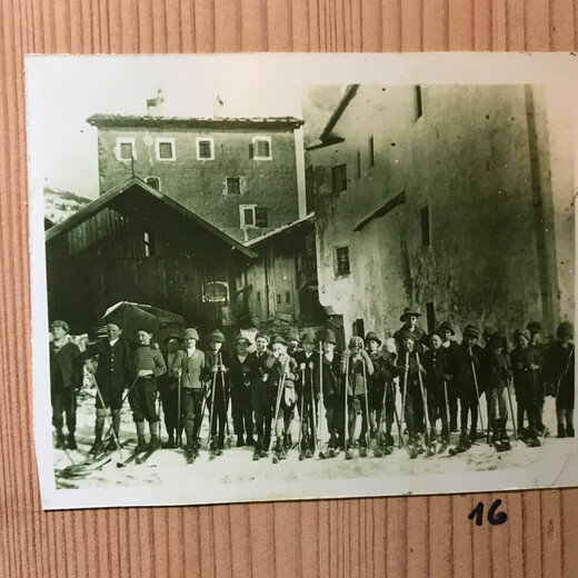 A school class on ski lessons