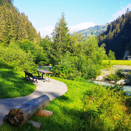 Schönes Pausenplatzerl an der Saalach