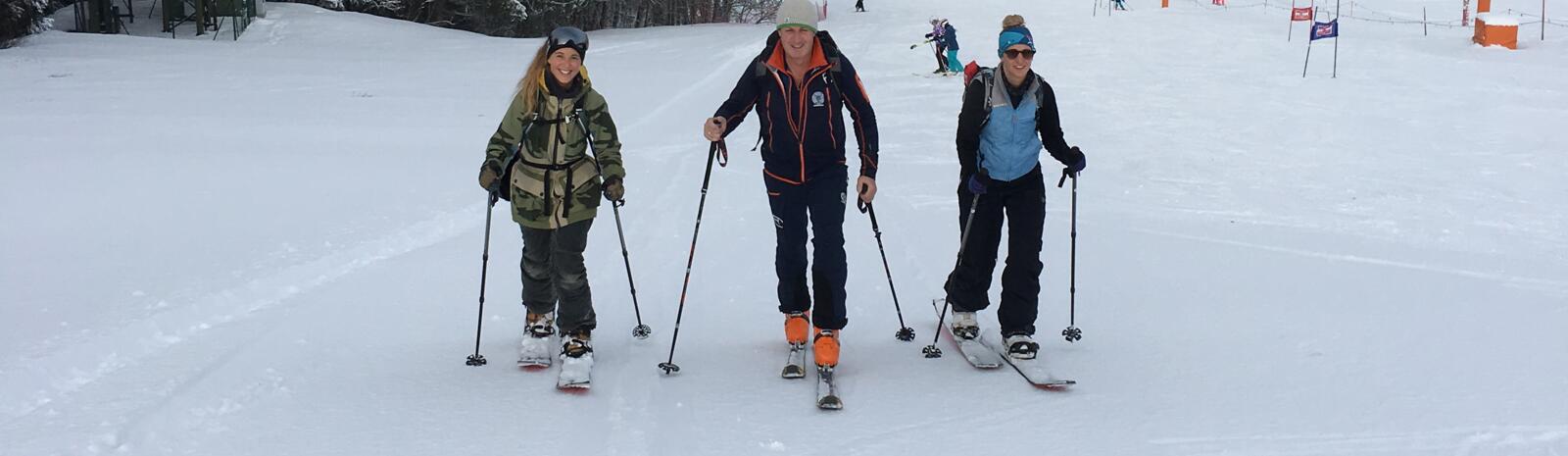 Ascent on our splitboards | © Lulu Brinkschulte