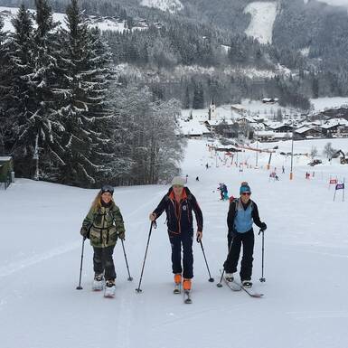 Aufstieg am Splitboard | © Lulu Brinkschulte