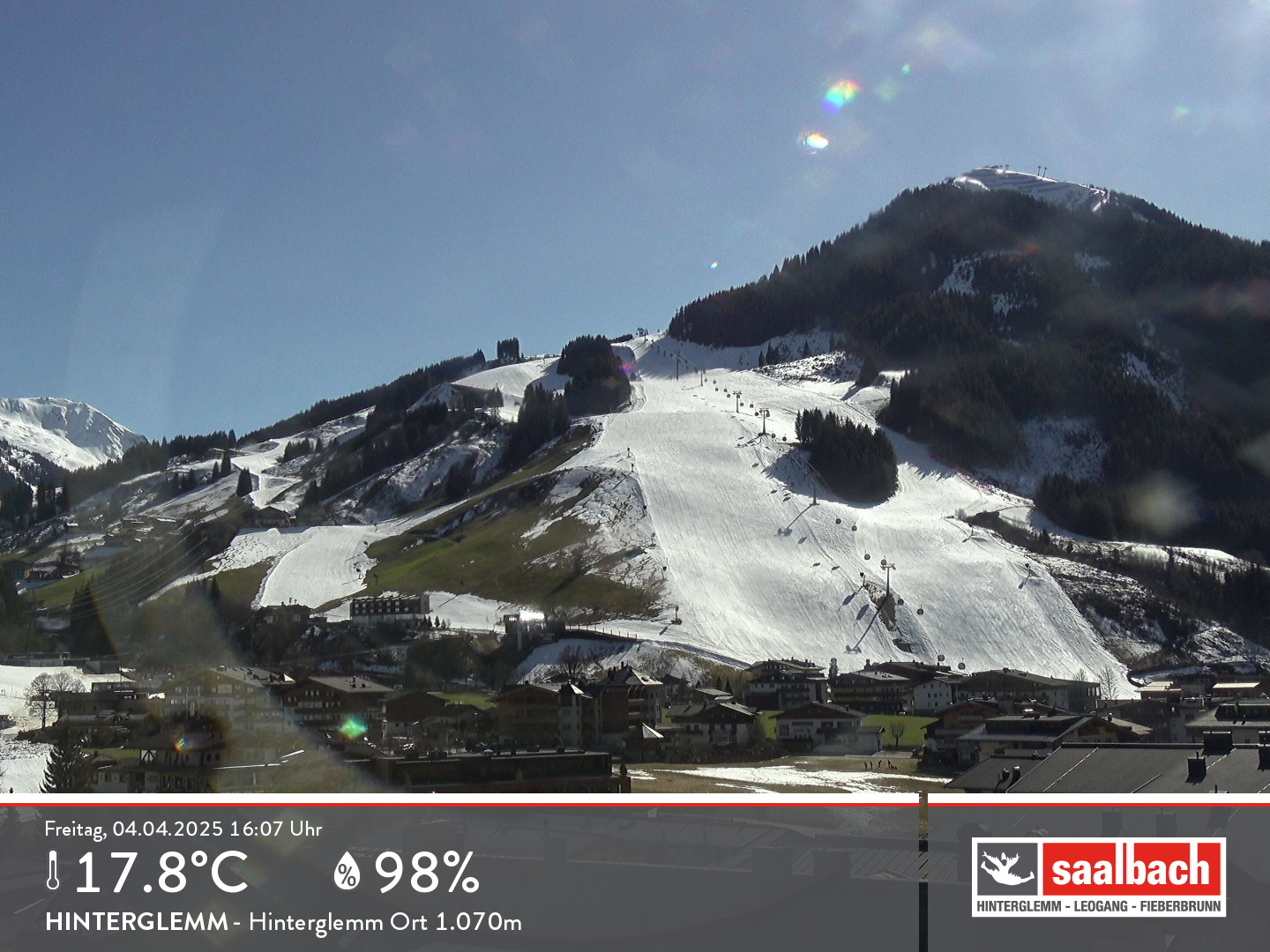 Hinterglemm webcam - Hinterglem Ort 1.700 m